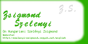 zsigmond szelenyi business card