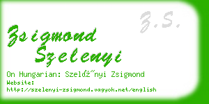 zsigmond szelenyi business card